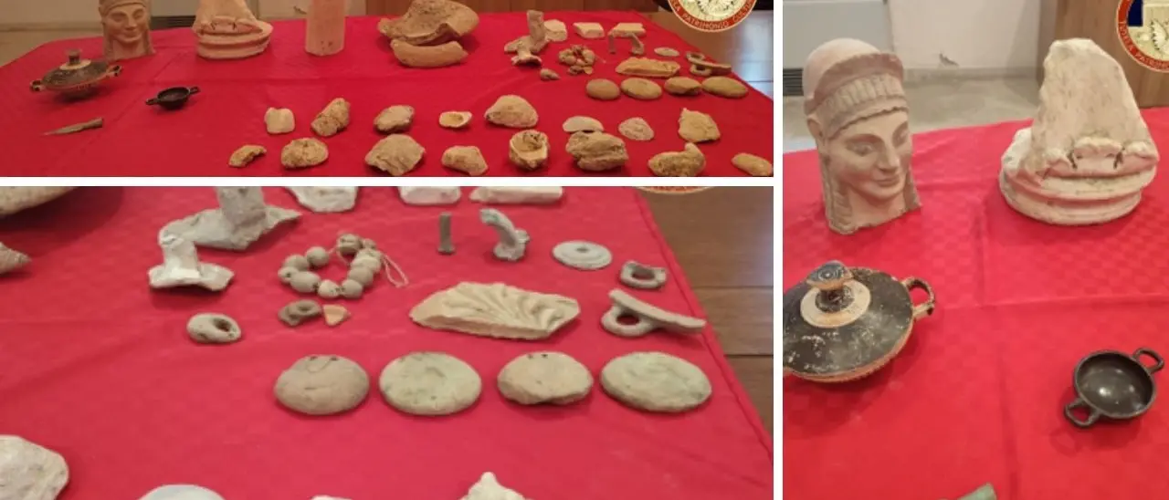 Crotone, un pezzo di storia restituito alla città: 83 reperti sottratti ai trafficanti di beni archeologici