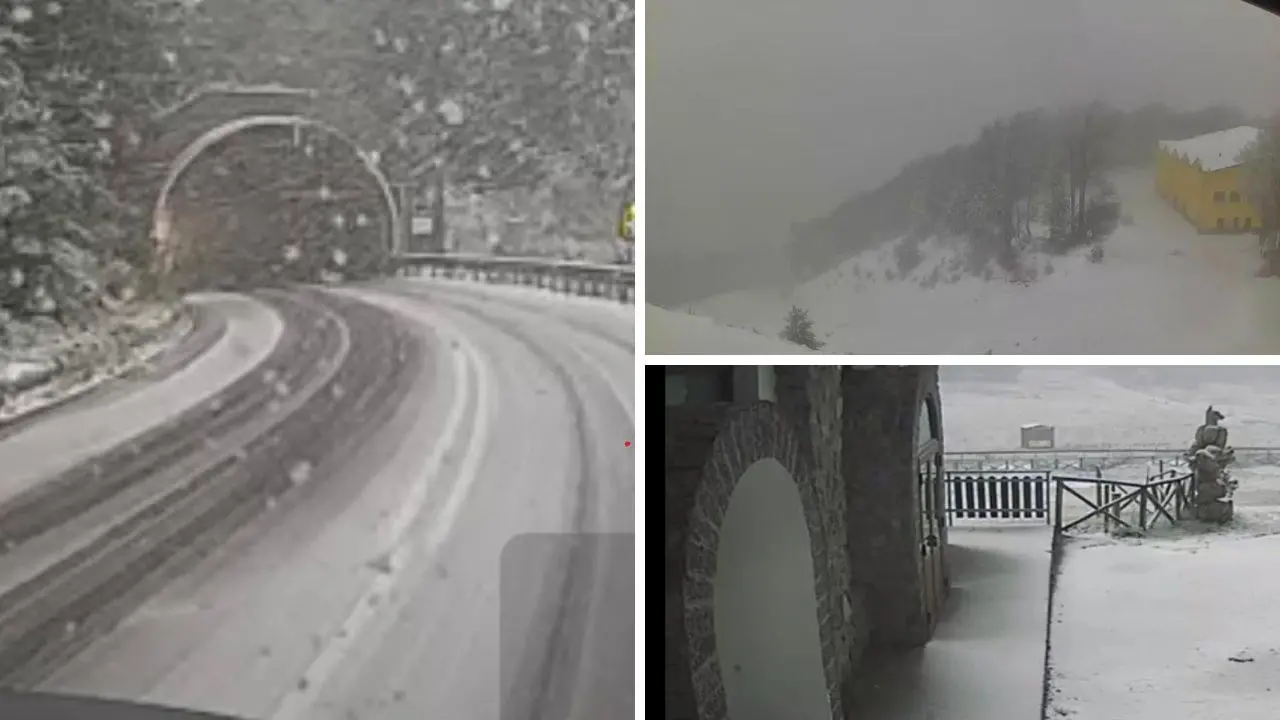 Maltempo, torna la neve in Sila: imbiancati Botte Donato e Monte Curcio