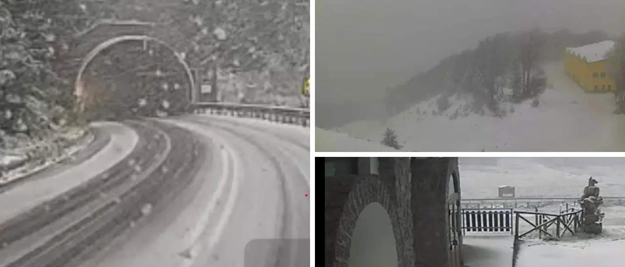 Maltempo, torna la neve in Sila: imbiancati Botte Donato e Monte Curcio