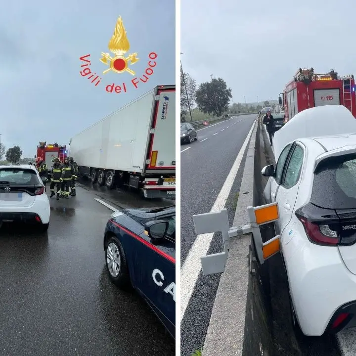 Incidente sulla strada dei Due Mari, auto sbanda e finisce contro il guardrail: ferito il conducente