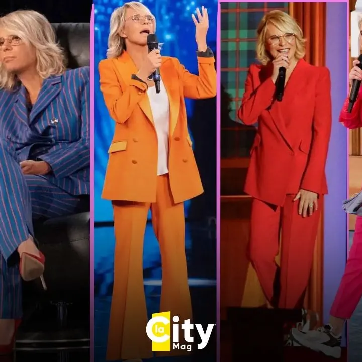 Tailleur rosso fuoco: il nuovo look (low cost) di Maria De Filippi piace proprio a tutti