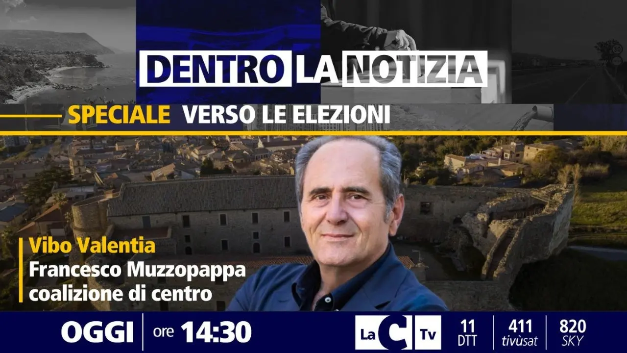 Comunali a Vibo Valentia, a Dentro la Notizia l’intervista al candidato di centro Francesco Muzzopappa