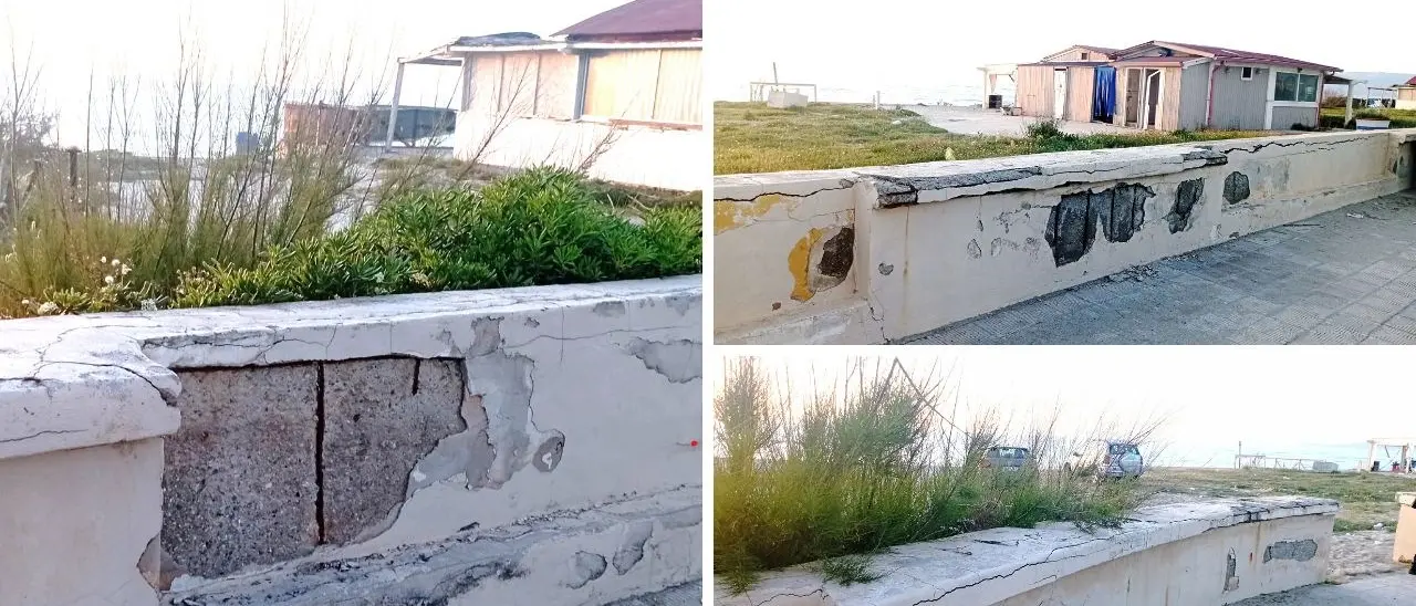 Gioia Tauro, i muretti del lungomare cadono a pezzi. Il sindaco: «Interverremo prima possibile»