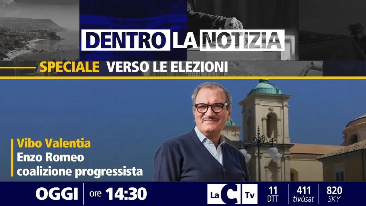 Comunali a Vibo Valentia, a Dentro la Notizia l’intervista al candidato della coalizione progressista Enzo Romeo