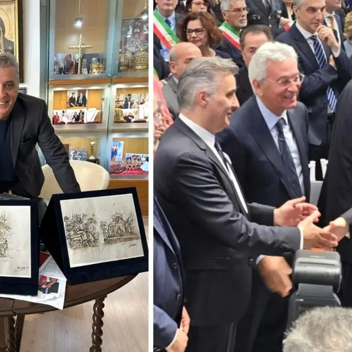 Tre lastre d’argento realizzate dall’orafo Spadafora donate a Mattarella in visita in Calabria