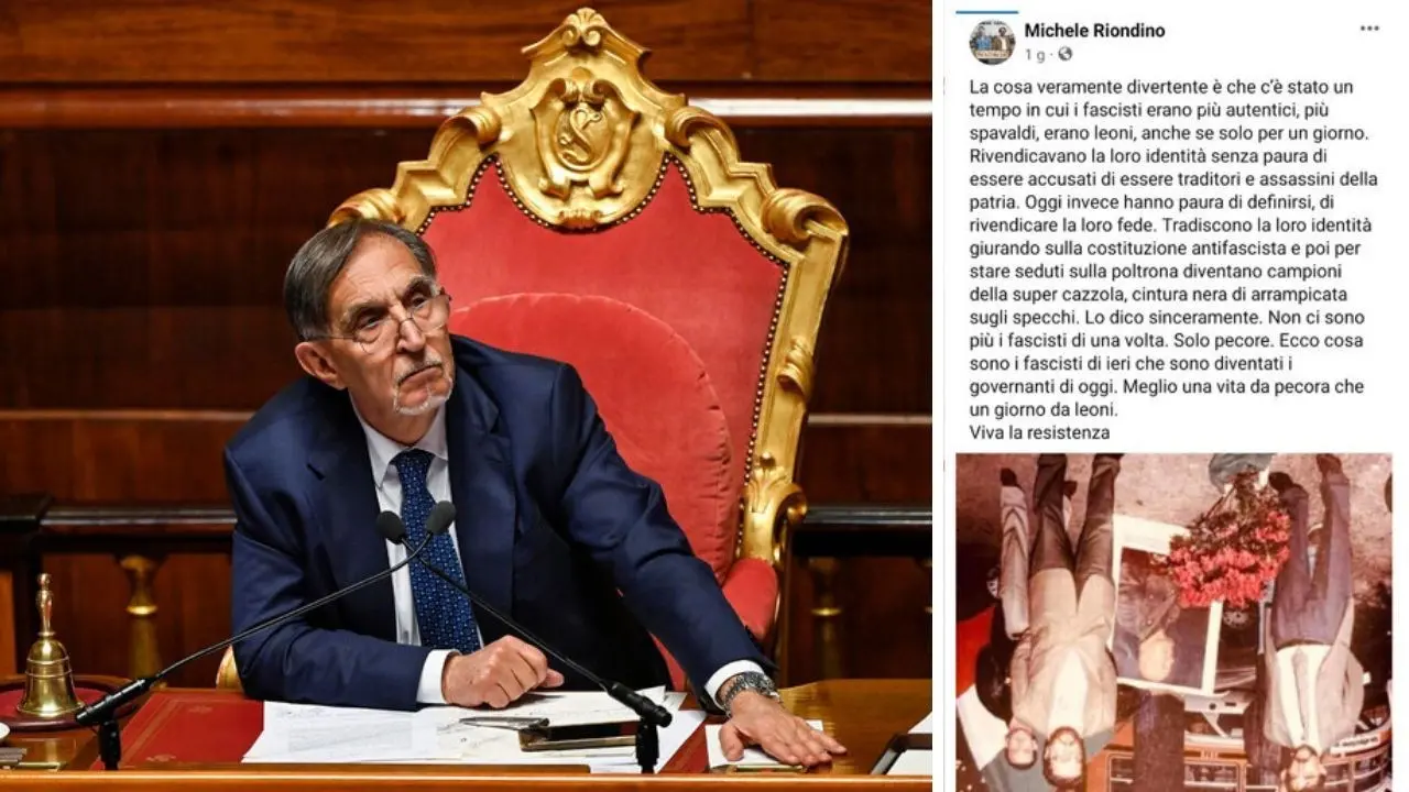 La Russa a testa in giù in una foto su Facebook, arriva la solidarietà di Mattarella