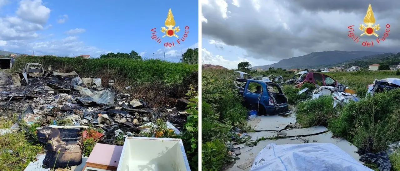 Lamezia, nuovo incendio al campo rom di Scordovillo: fumo intenso e disagi per il vicino ospedale