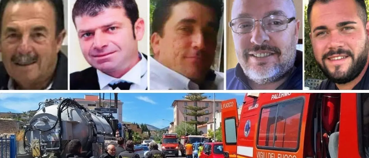 Cinque operai morti a Palermo, iniziate le autopsie. Il titolare della ditta indagato per omicidio colposo plurimo