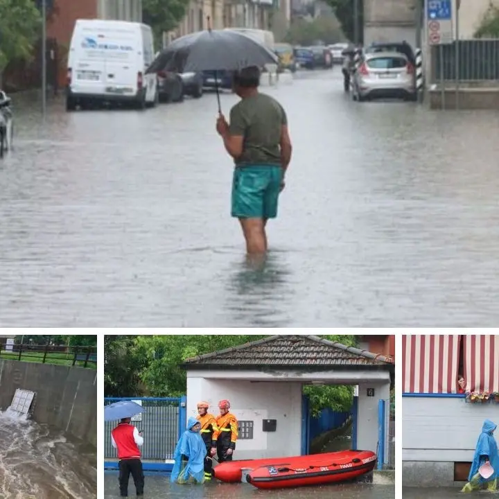 Maltempo in Lombardia, a Milano esonda il fiume Lambro: edifici allagati e traffico in tilt