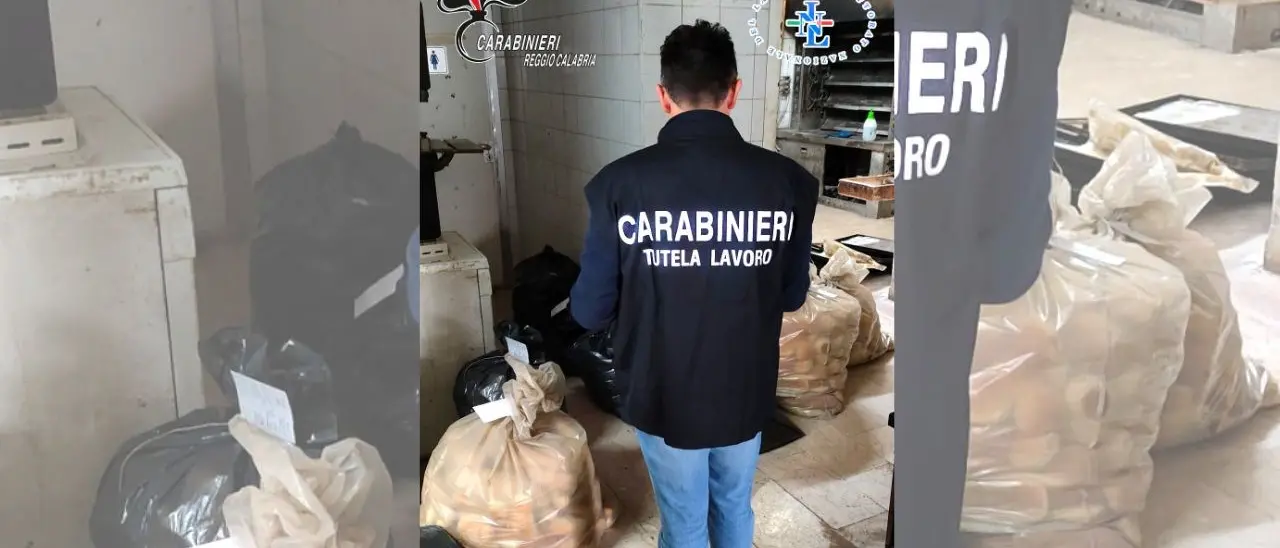 Reggio, lavoratori irregolari e carenze igienico-sanitarie: chiuso un panificio