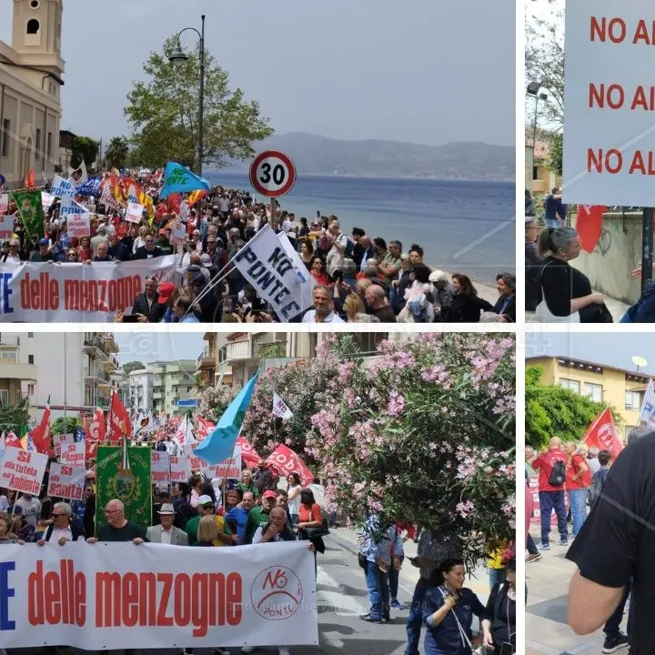Anarchici, prof e (pochi) sindaci, l’universo No Ponte in marcia a Villa: «Distruggeranno lo Stretto e ci lasceranno le macerie»