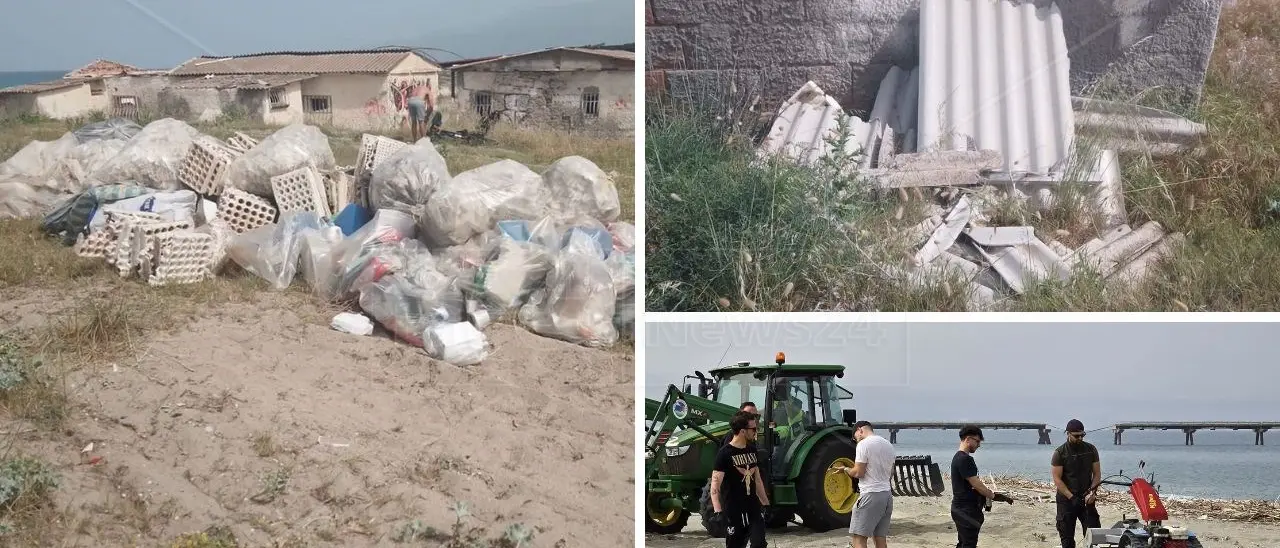 Associazioni e volontari ripuliscono le spiagge del Lametino: raccolti quintali di plastica e persino eternit