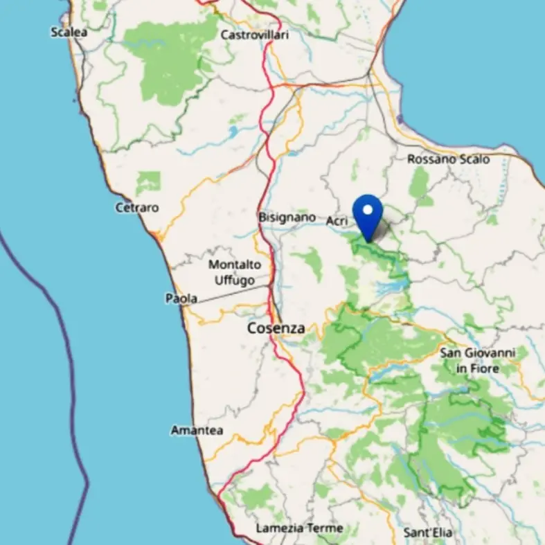 La terra trema in Calabria, tre scosse ad Acri nella tarda serata: la più forte di magnitudo 3.0