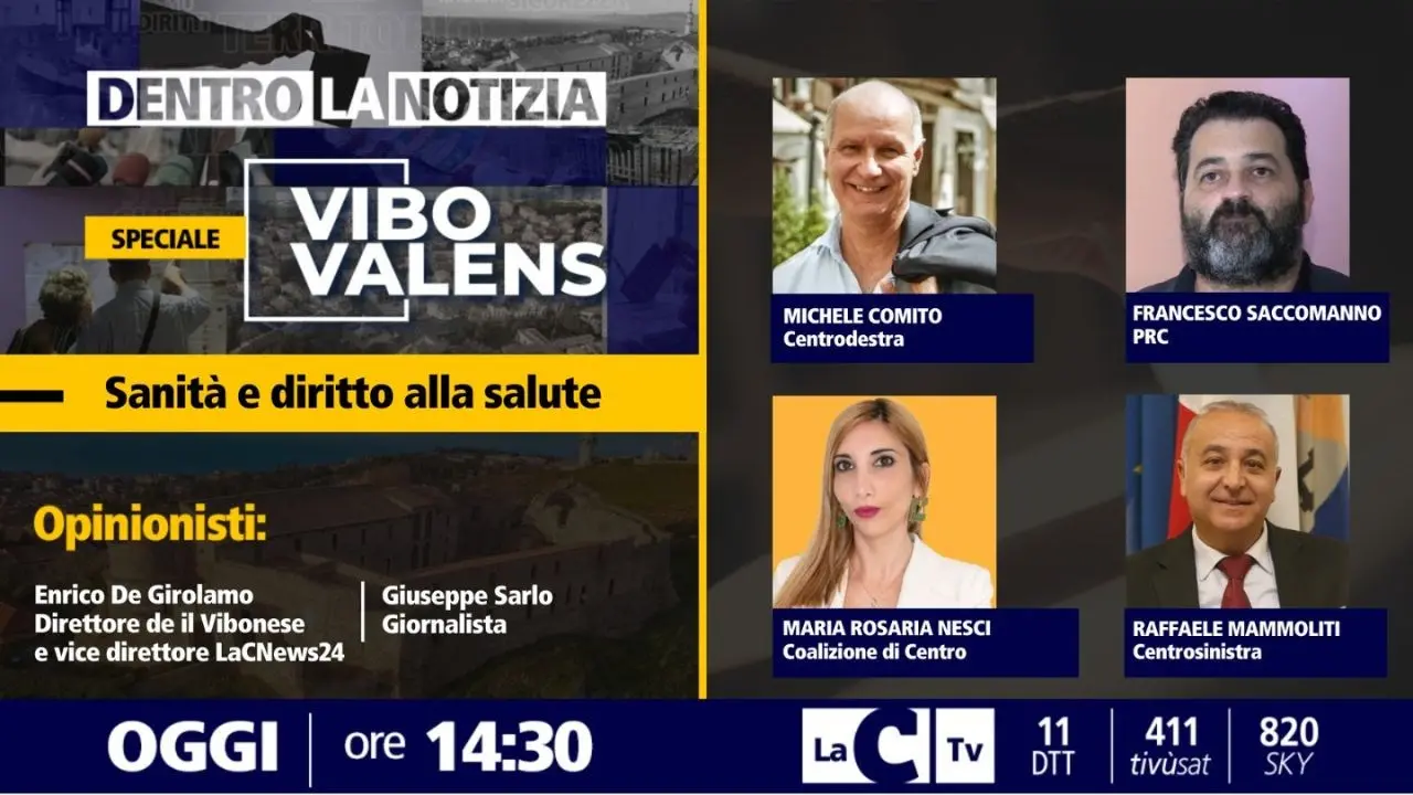 Torna Vibo Valens, coalizioni a confronto su Sanità e diritto alla salute: appuntamento alle 14.30