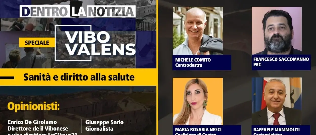 Torna Vibo Valens, coalizioni a confronto su Sanità e diritto alla salute: appuntamento alle 14.30