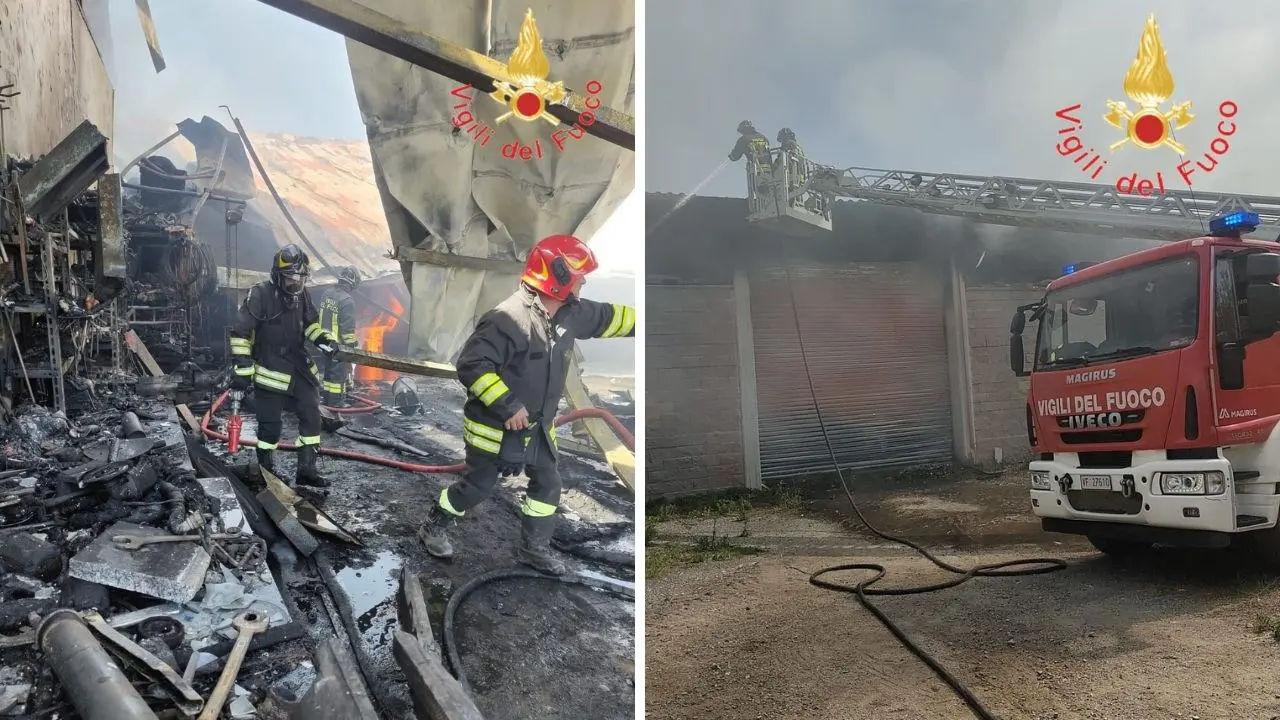 Incendio a Petilia Policastro, in fiamme un capannone adibito a deposito di legname: non si esclude la matrice dolosa