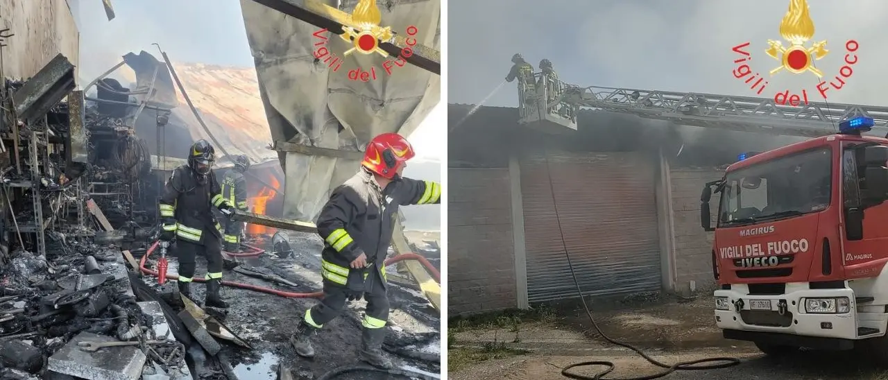 Incendio a Petilia Policastro, in fiamme un capannone adibito a deposito di legname: non si esclude la matrice dolosa