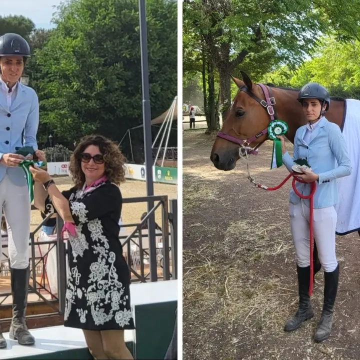 Equitazione, la calabrese Carmela Pedá sul podio del concorso ippico internazionale “Piazza di Siena”