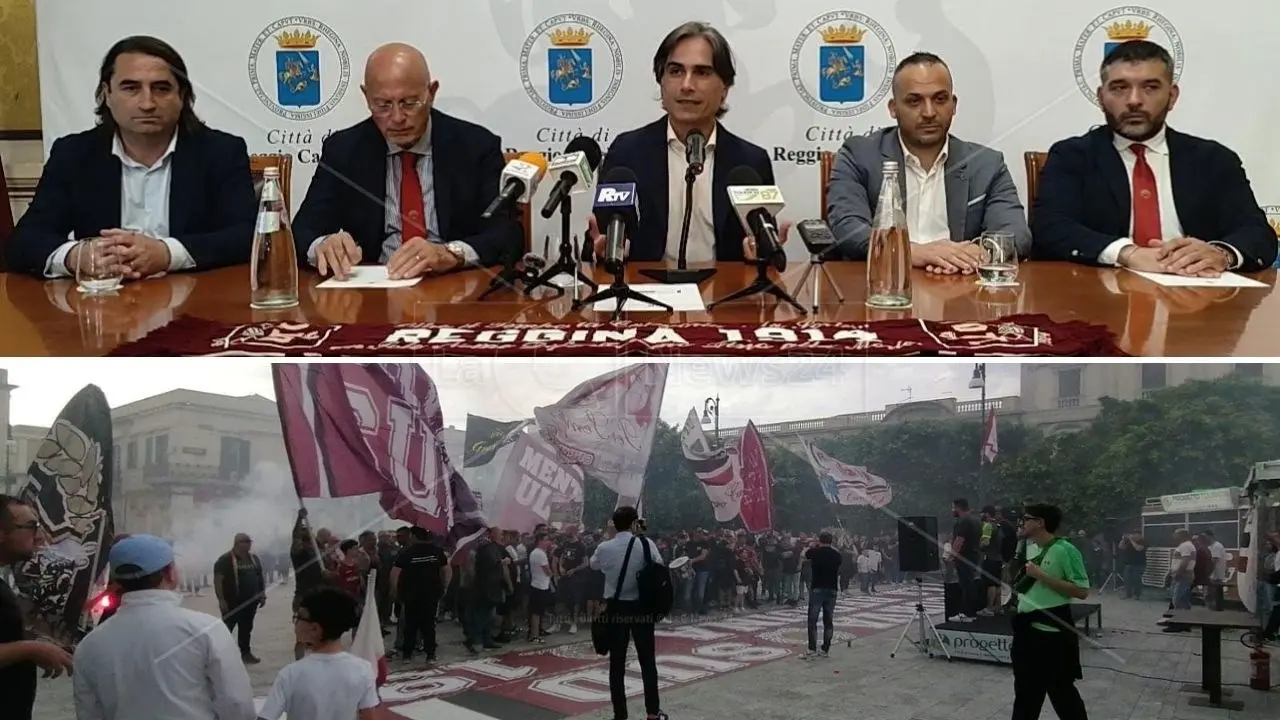 La rinascita della Reggina, soddisfatto il patron amaranto Ballarino: «Inizia una grande avventura». Festa dei tifosi in piazza