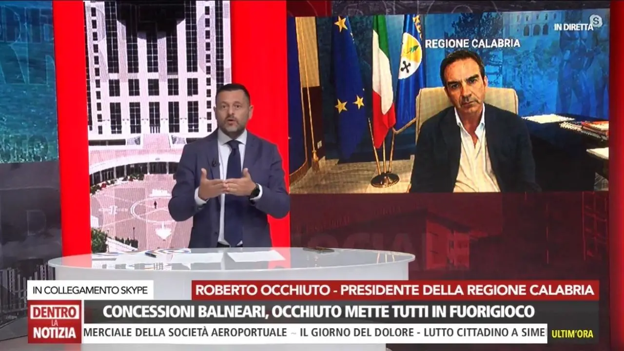 Occhiuto a Dentro la notizia: «Polemiche sulla Bolkestein? Forse a qualcuno dà fastidio che il Sud tuteli i propri interessi»