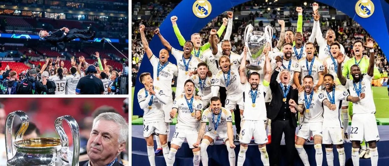 Champions, il trionfo del Real di Ancelotti: per l’allenatore è la settima coppa dalle grandi orecchie