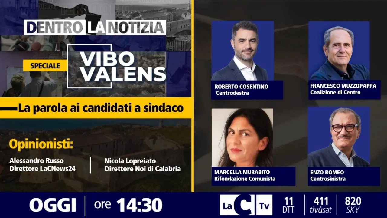 Ultimo appuntamento con lo speciale elezioni Vibo Valens: confronto finale tra i quattro candidati a sindaco