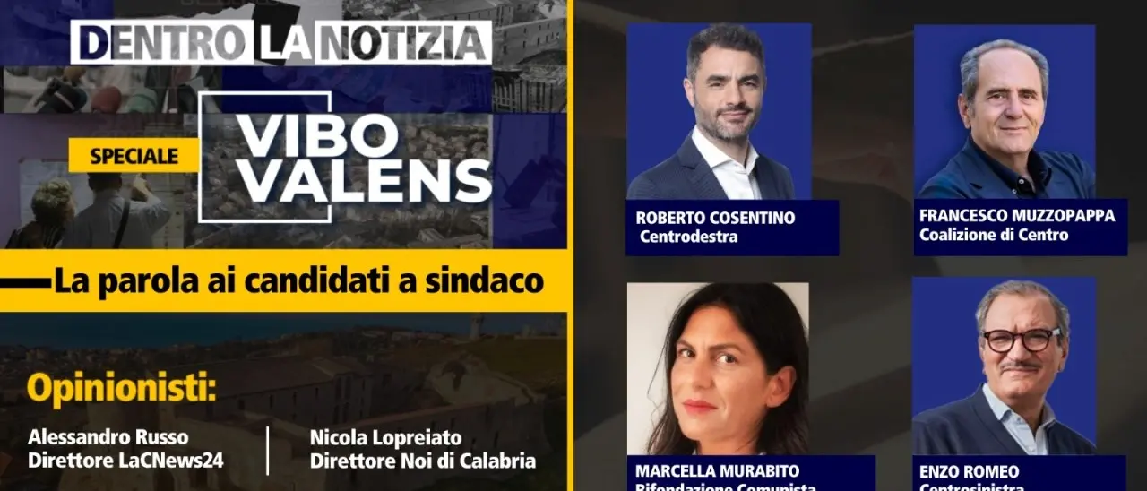 Ultimo appuntamento con lo speciale elezioni Vibo Valens: confronto finale tra i quattro candidati a sindaco