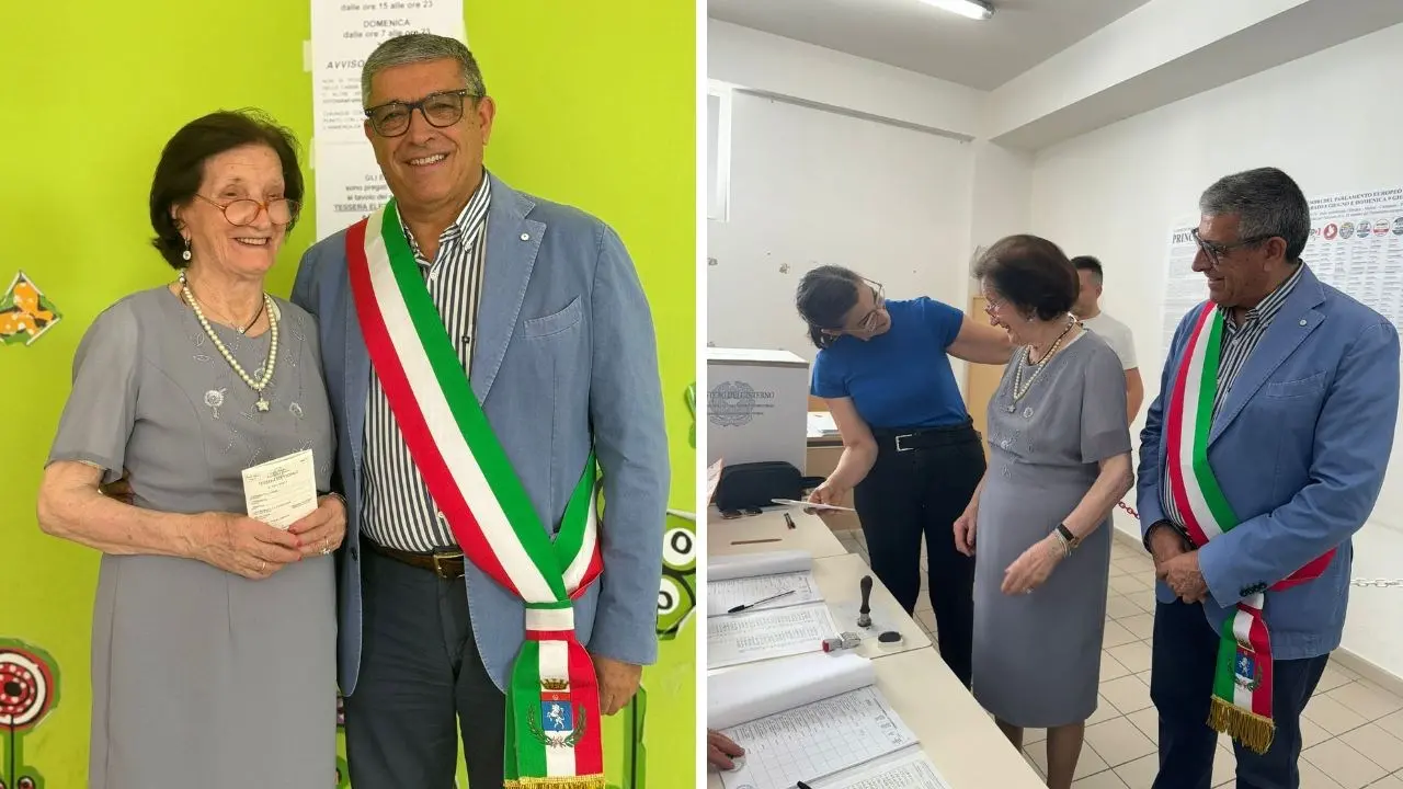 Cassano, centenaria chiama il sindaco per farsi accompagnare al seggio e votare: «È un esempio per i giovani»