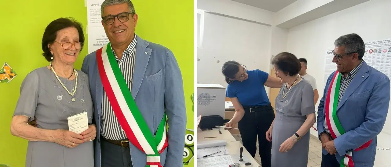 Cassano, centenaria chiama il sindaco per farsi accompagnare al seggio e votare: «È un esempio per i giovani»