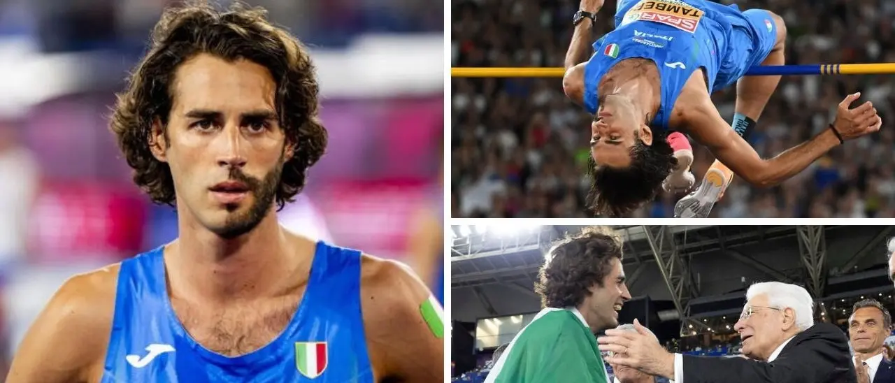 Europei di atletica, show di Tamberi a Roma: vola a 2,37 metri nel salto in alto, vince l’oro e si “inchina” a Mattarella