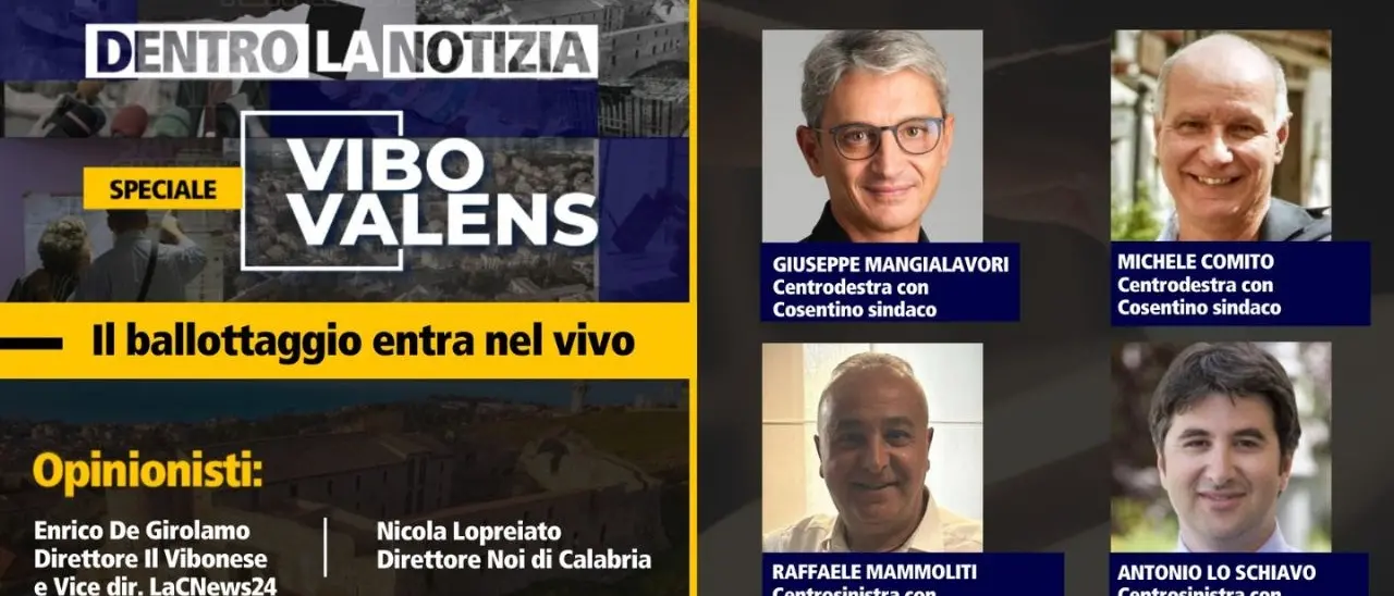 Torna Vibo Valens, il ballottaggio entra nel vivo: oggi speciale Dentro la Notizia