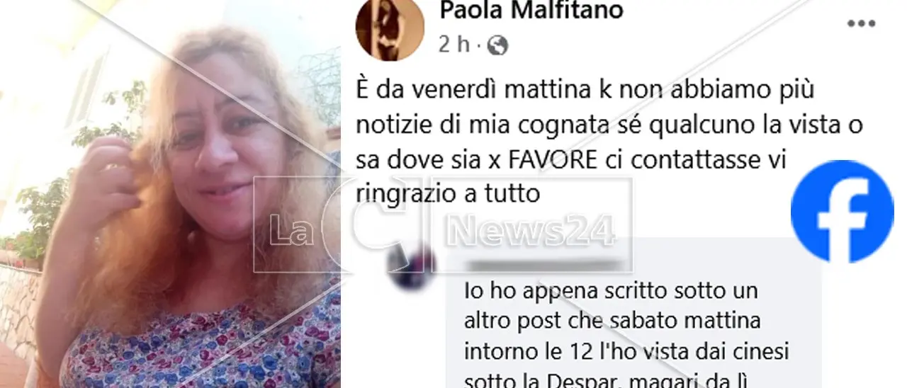 Scomparsa da casa da venerdì senza dare notizie, la comunità di Paola in agitazione per Stefania
