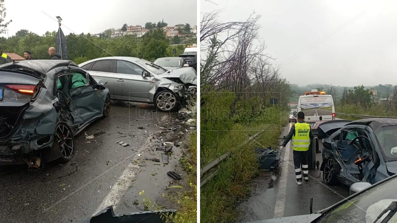 Incidente a Rende sulla statale 107, forte impatto tra due auto: 2 feriti