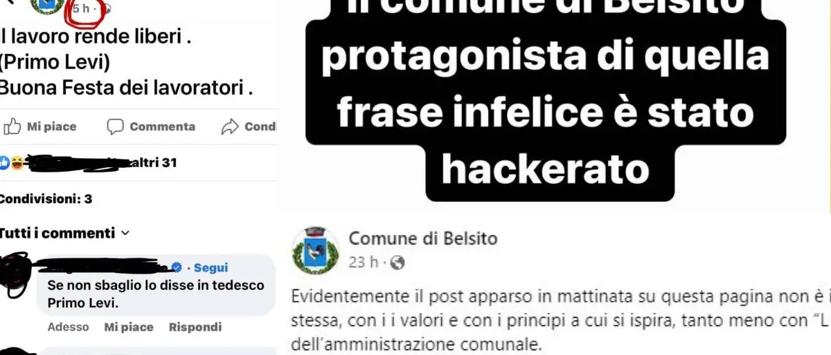 “Il lavoro rende liberi”, il motto di Auschwitz sulla pagina del Comune di Belsito. Poi le scuse: «Un errore»
