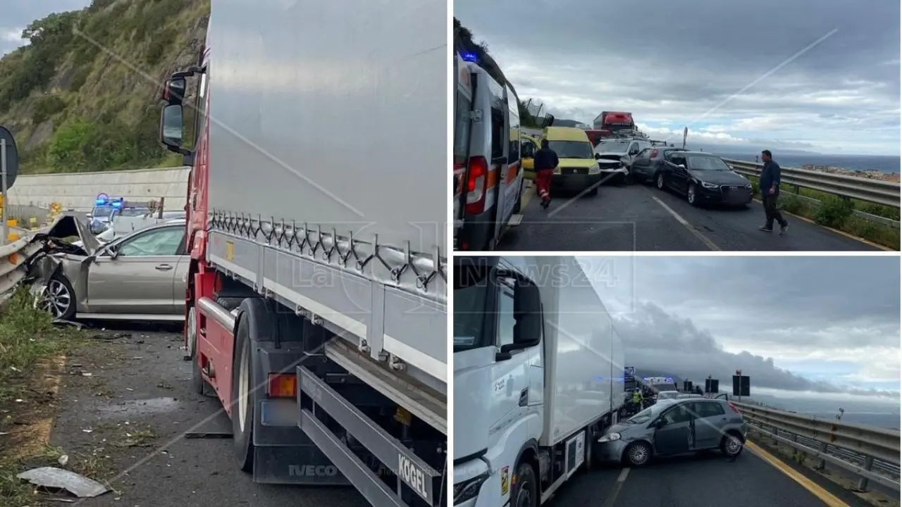 Incidente sull’A2, tamponamento a catena tra Sant’Onofrio e Pizzo: 10 feriti