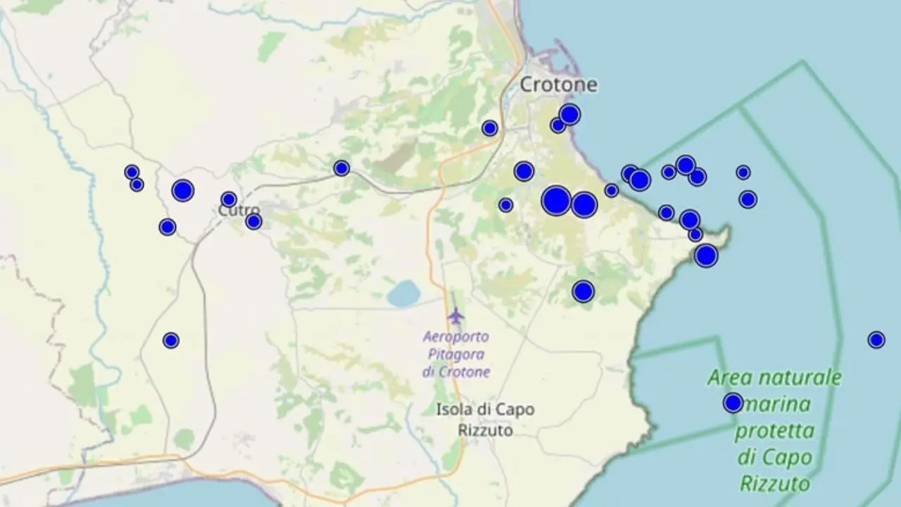 Terremoto nel Crotonese, sciame sismico di 30 scosse nelle ultime ore: il punto della Protezione civile