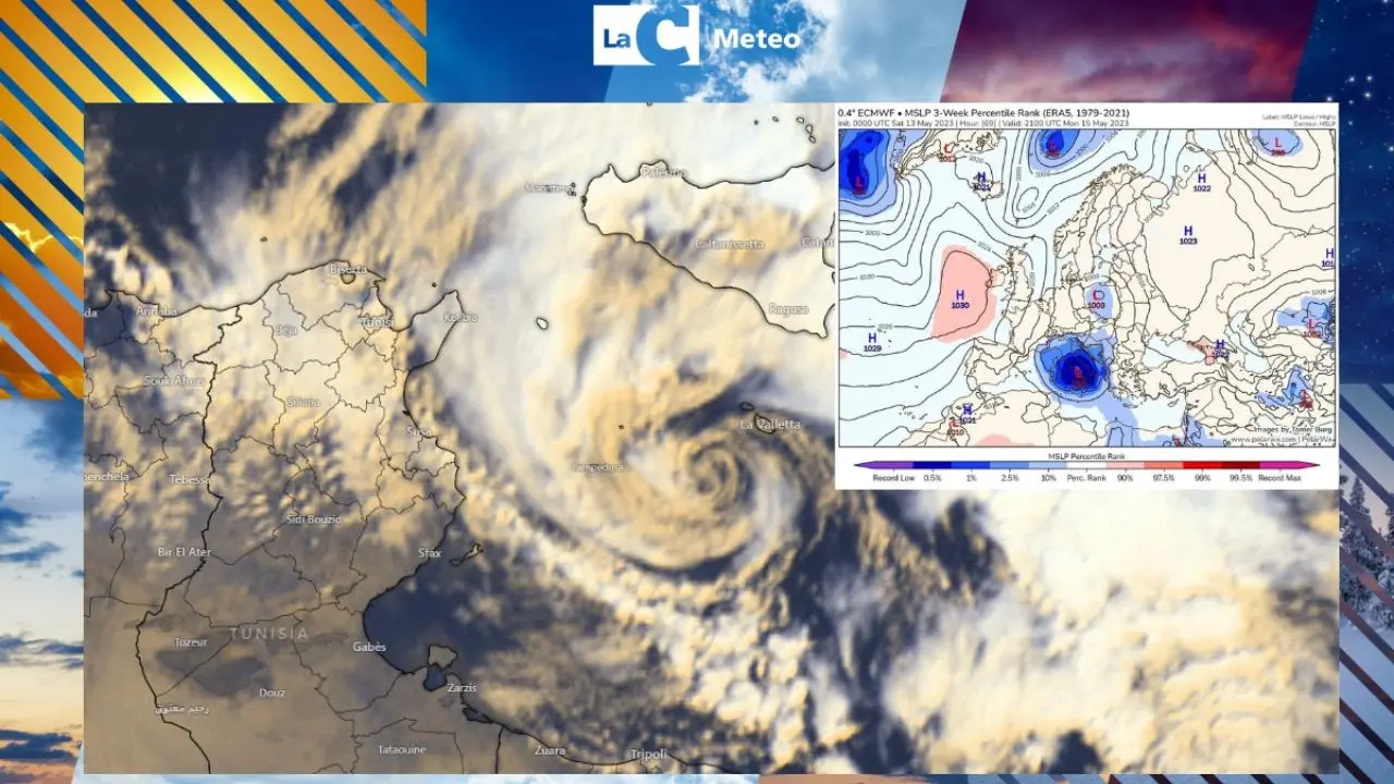 Arriva il ciclone mediterraneo anche in Calabria, non era mai successo a maggio: previsti temporali e forti venti