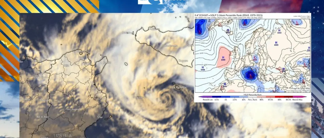 Arriva il ciclone mediterraneo anche in Calabria, non era mai successo a maggio: previsti temporali e forti venti