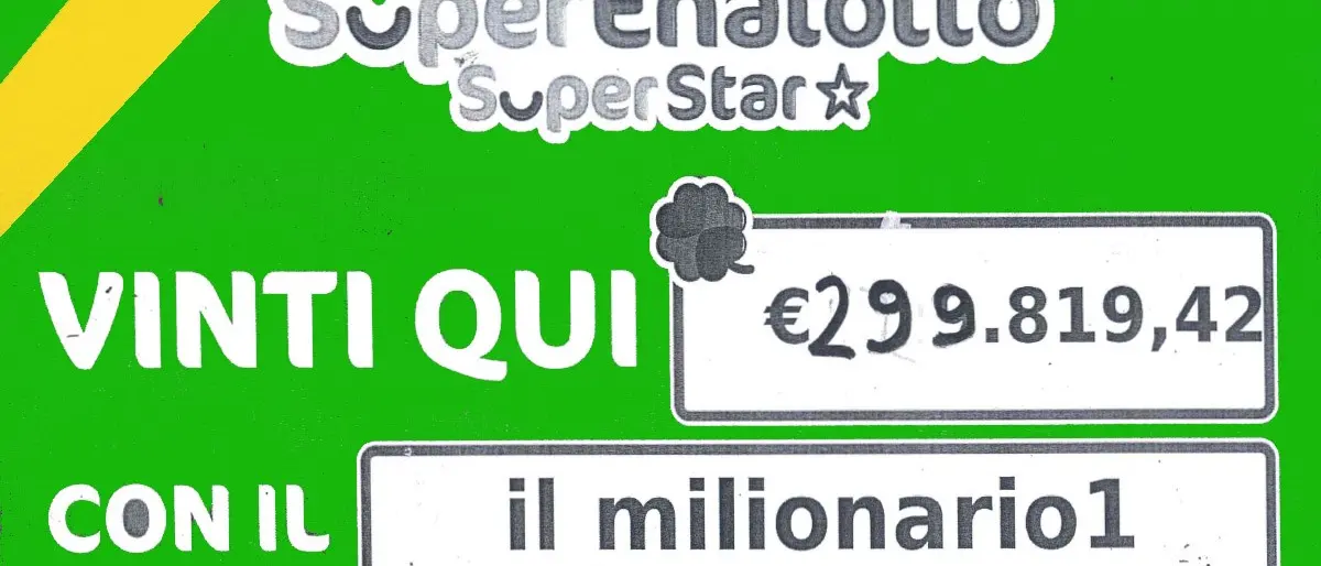 Vincita eccezionale a Catanzaro. Centra la combinazione del Superenalotto e porta a casa 300mila euro