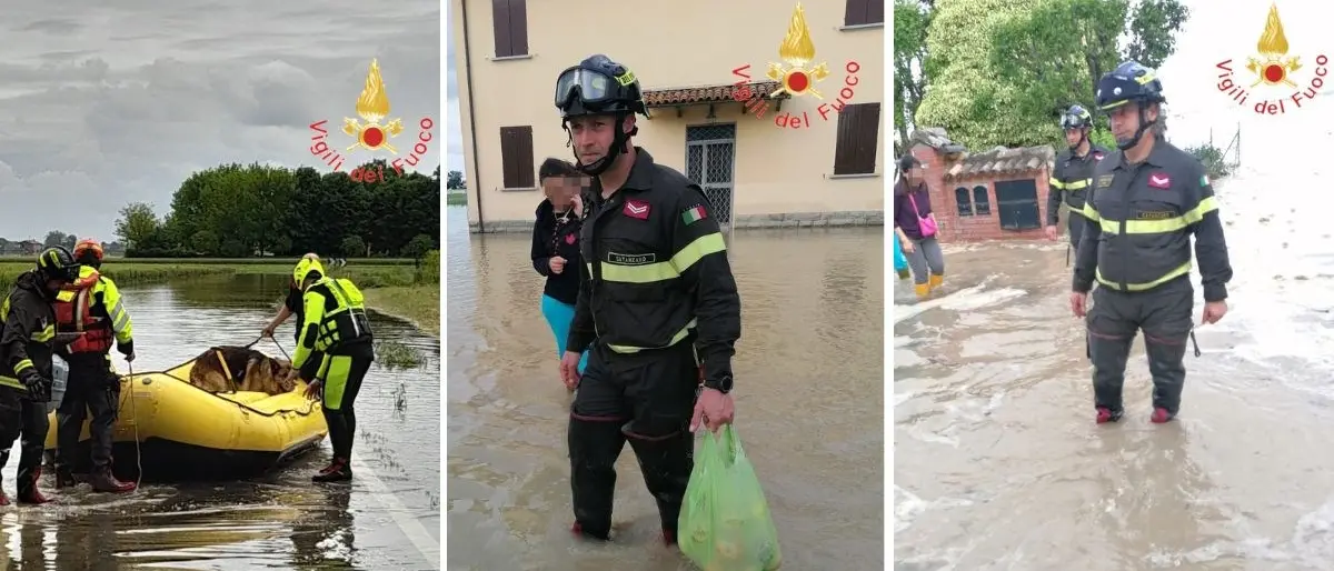 Alluvione in Emilia Romagna, anche i vigili del fuoco calabresi impegnati nei soccorsi