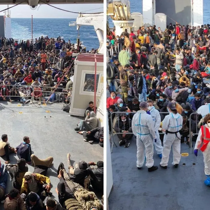 Sbarco record, a Reggio Calabria arrivati 731 migranti a bordo della nave Diciotti