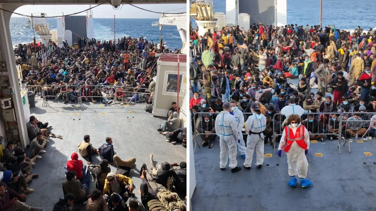 Sbarco record, a Reggio Calabria arrivati 731 migranti a bordo della nave Diciotti