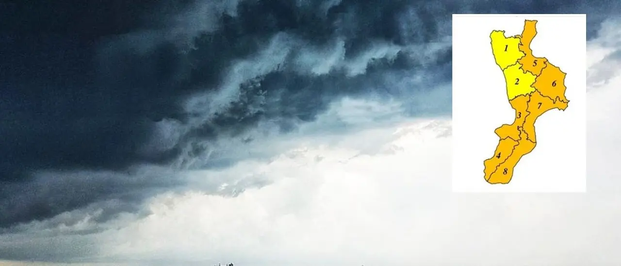 Allerta arancione domani su gran parte della Calabria: le zone nel dettaglio