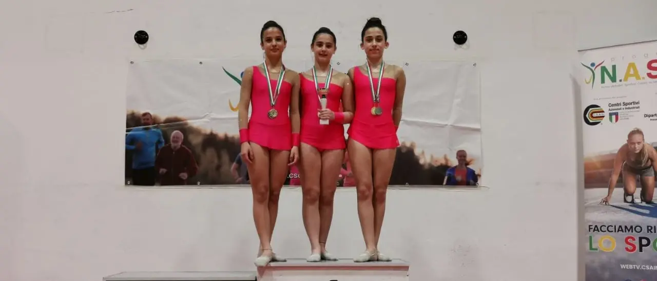 Ginnastica ritmica, medaglia d’oro a tre giovani calabresi alle finali nazionali di Vinchiaturo