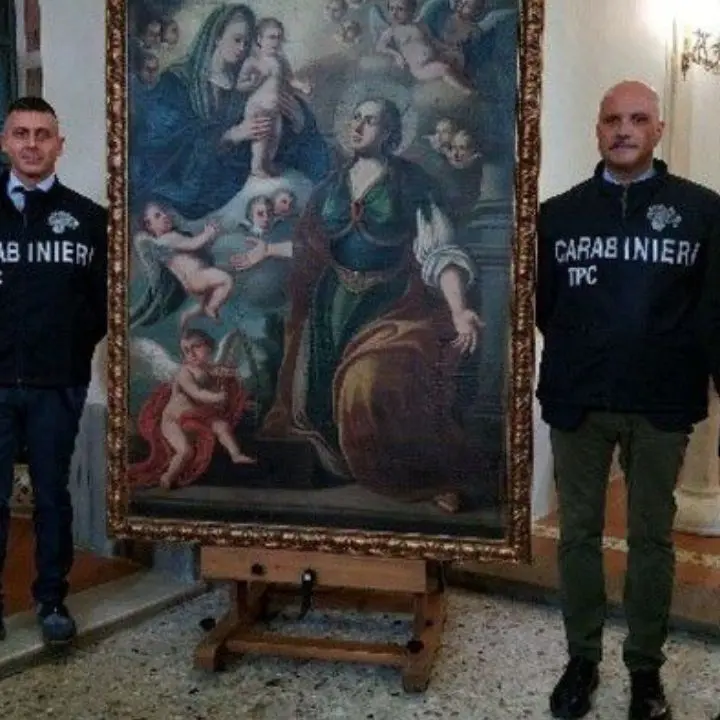 Cosenza, i carabinieri recuperano un antico dipinto rubato nel 1993