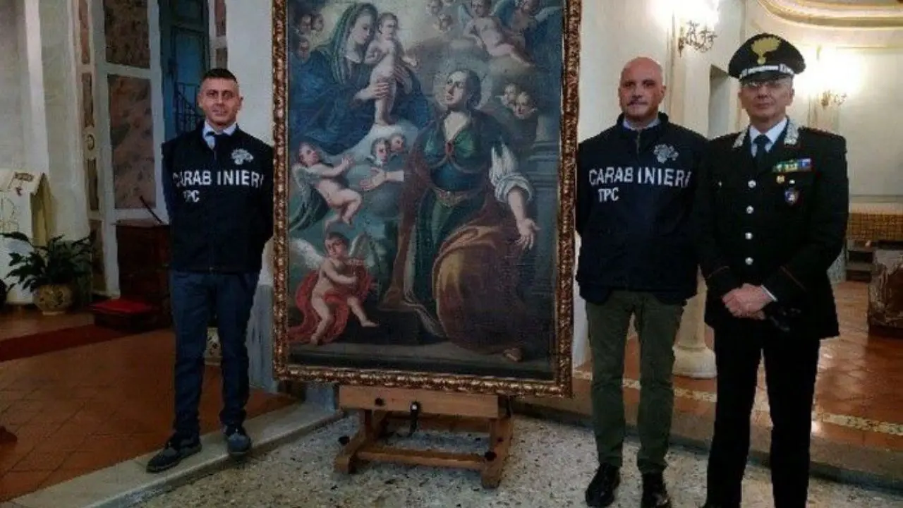 Cosenza, i carabinieri recuperano un antico dipinto rubato nel 1993