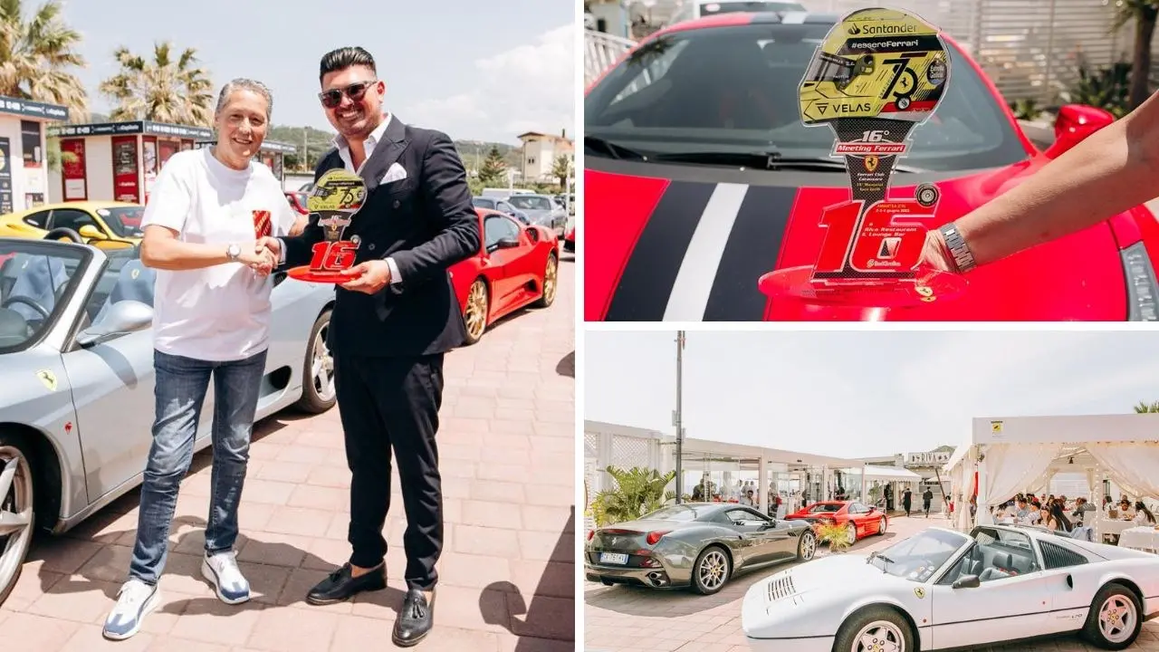 Falerna, grande festa per Le Rosse in Calabria: un premio della Scuderia Ferrari Club di Catanzaro al Riva Restaurant