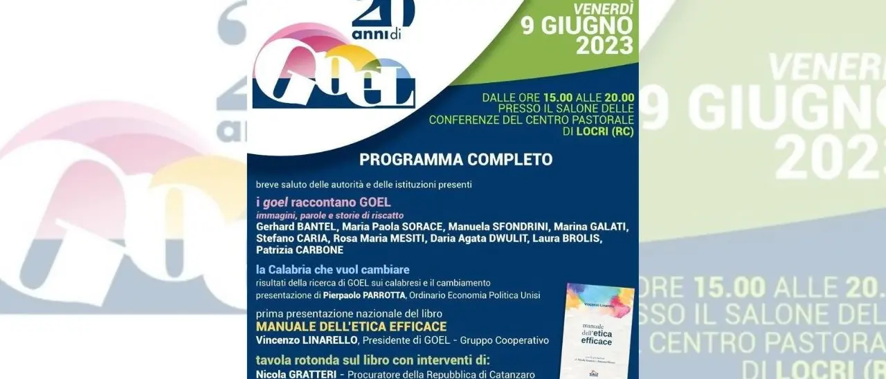 I 20 anni di Goel, anche Gratteri a Locri per celebrare l’anniversario del gruppo di imprese che si oppone alla mafia
