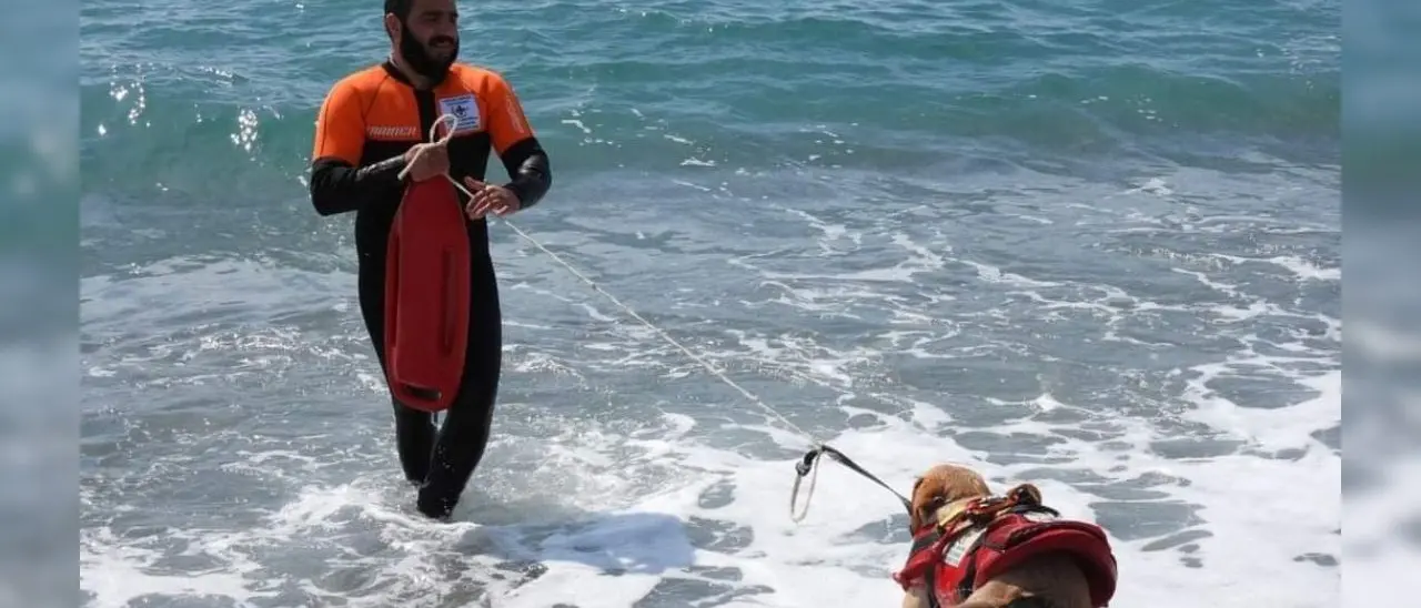 Giancarlo e la sua fida Mae vigileranno sulle spiagge di Catanzaro Lido: l’unità cinofila al servizio dei bagnanti