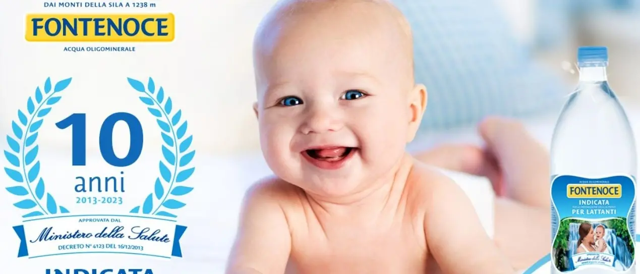 Acqua Fontenoce: da 10 anni indicata per lattanti, con autorizzazione del Ministero della Salute